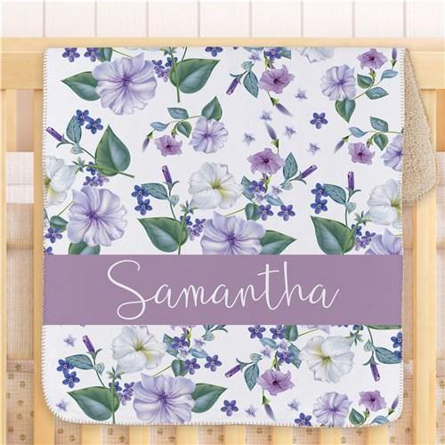 Pretty Petunias Girl's Blanket - Simply Unique Baby Gifts