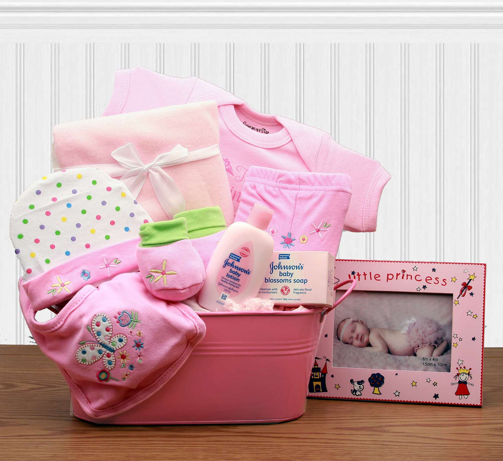 Sweet Baby Girl Gift Basket - Simply Unique Baby Gifts