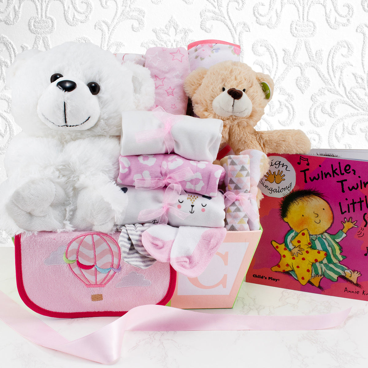 Twinkle Twinkle Welcome Home Baby Girl Gift Basket | Simply Unique Baby ...