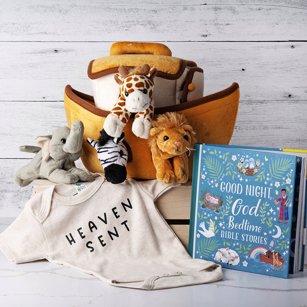 A Heavenly Welcome: Noah’s Ark Gift Crate 🐘🦒🍼