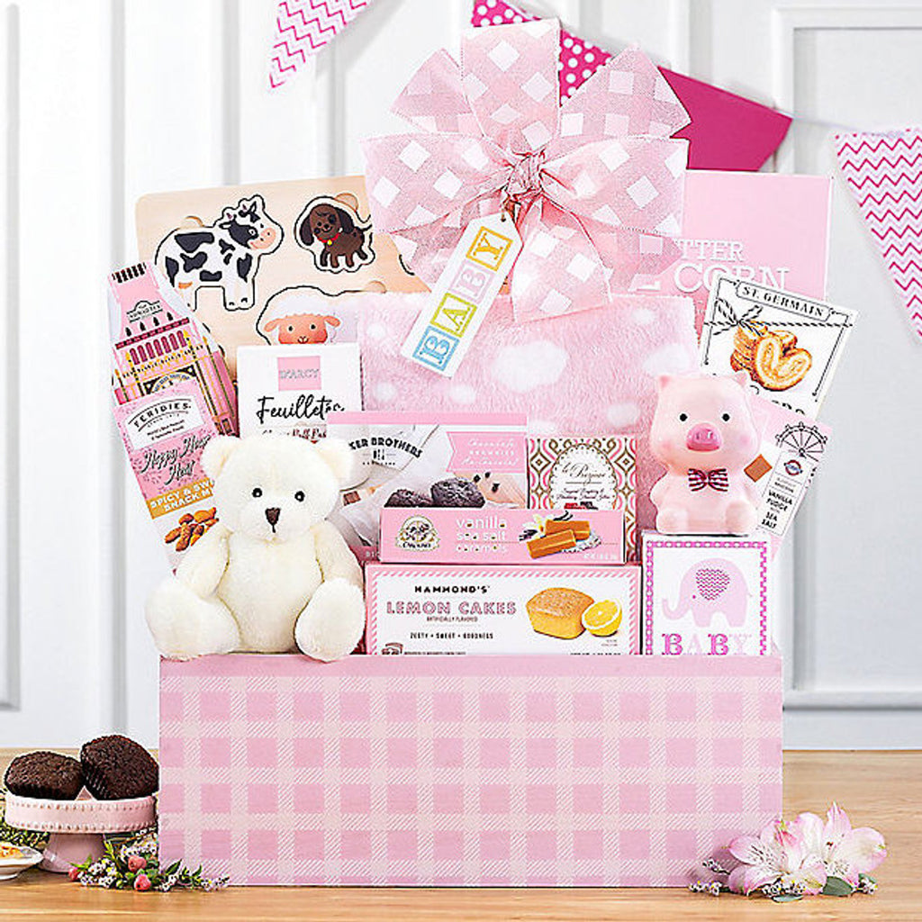 🌟 Hello Baby! Deluxe Baby Girl Gift Basket 🎁💙