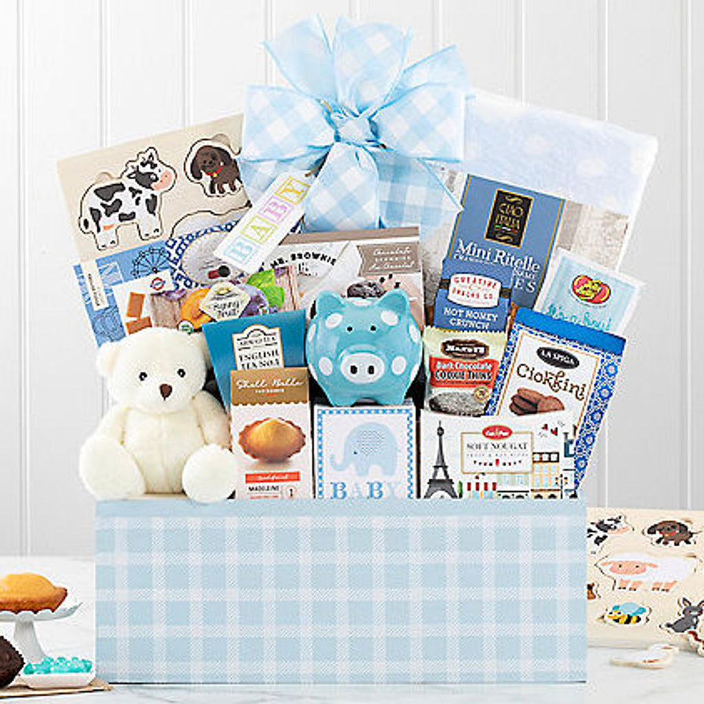 🌟 Hello Baby! Deluxe Baby Boy Gift Basket 🎁💙