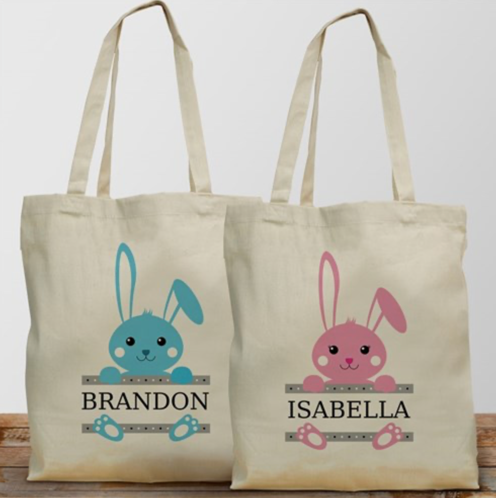 🐰 Personalized Easter Tote Bags 🌸