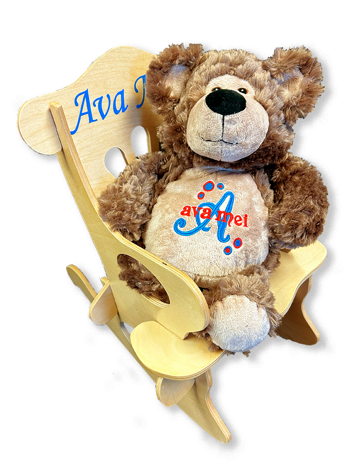 Personalized Rocker and Teddy Bear Set