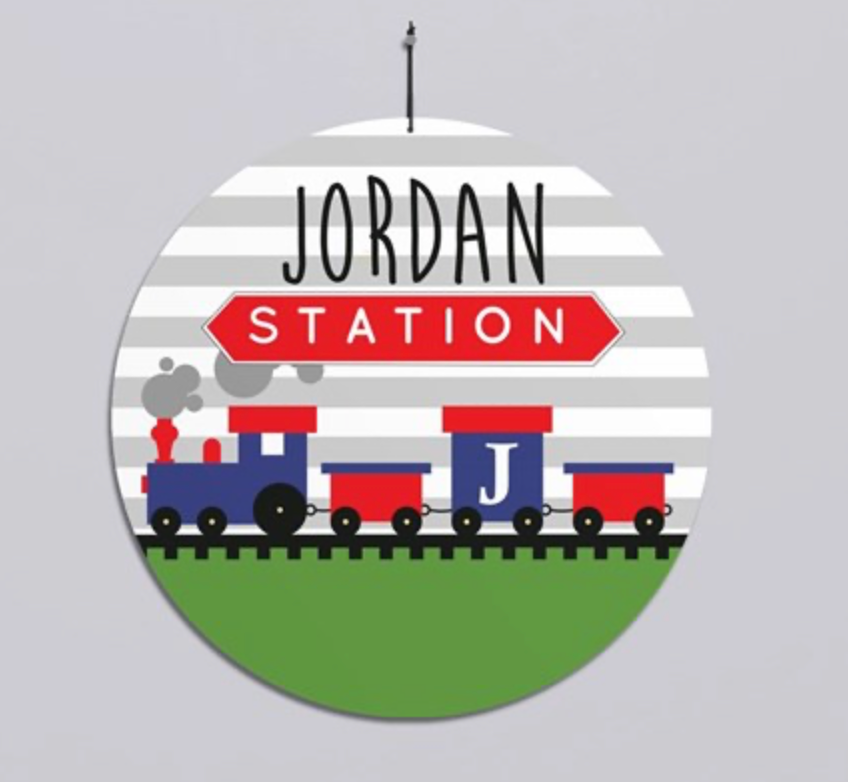 Train Wall Art with Name Personalization