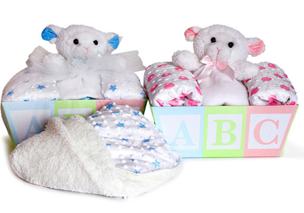 Baby Lamb Blanket Set - Simply Unique Baby Gifts