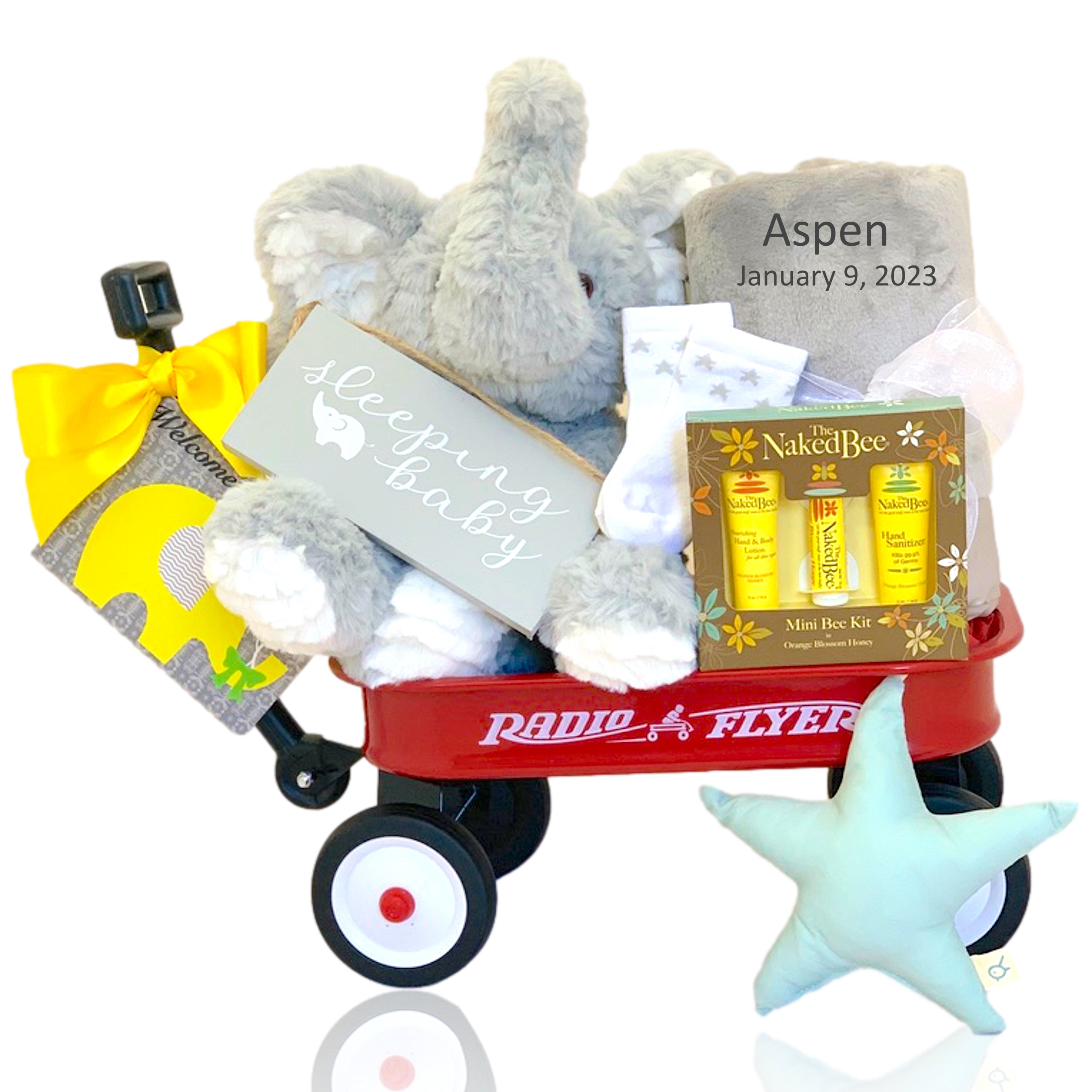 Elephant Buddy Wagon - Option to Personalize - Simply Unique Baby Gifts