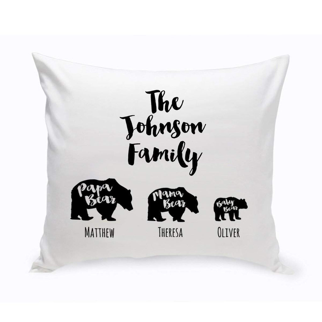 Mama, Papa, and Baby Bear Personalized Pillow - Simply Unique Baby Gifts