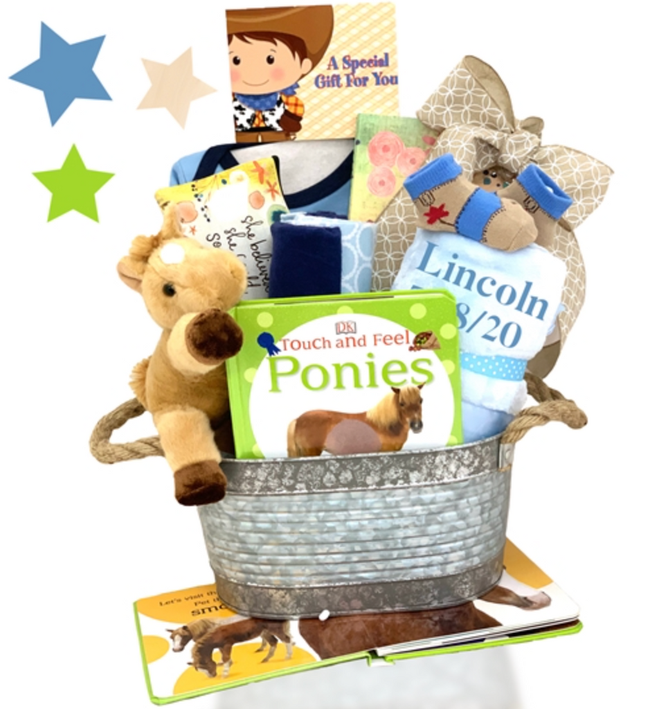 Li'l Cowboy Gift Tub - Simply Unique Baby Gifts
