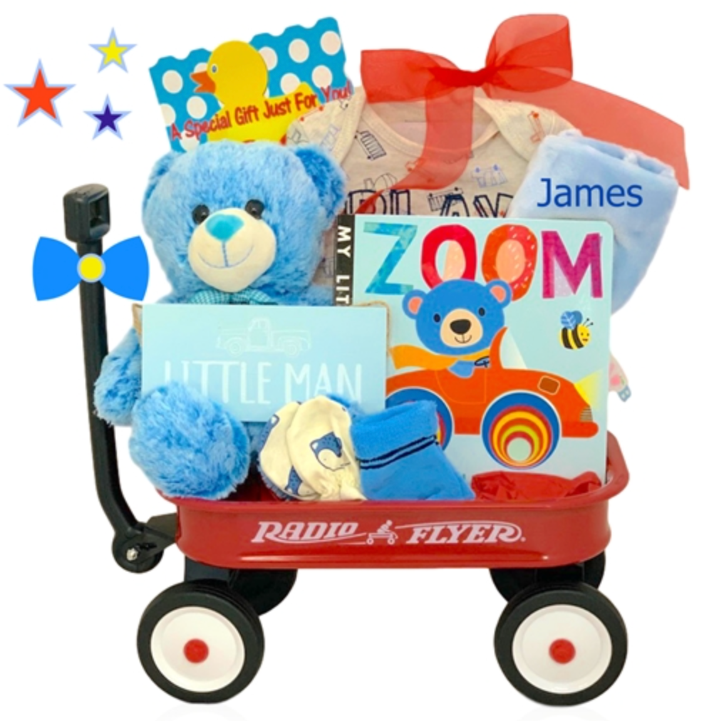 Little Man Wagon - Can be Personalized - Simply Unique Baby Gifts
