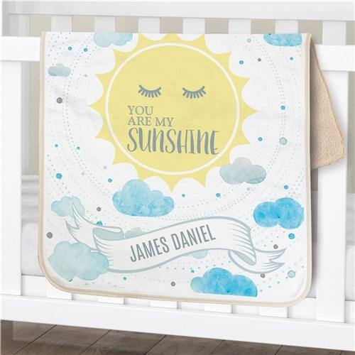 Boy's My Sunshine Personalized Blanket - Main Image