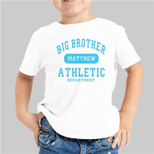 Sports Style Personalized Big Brother T-Shirt - Simply Unique Baby Gifts