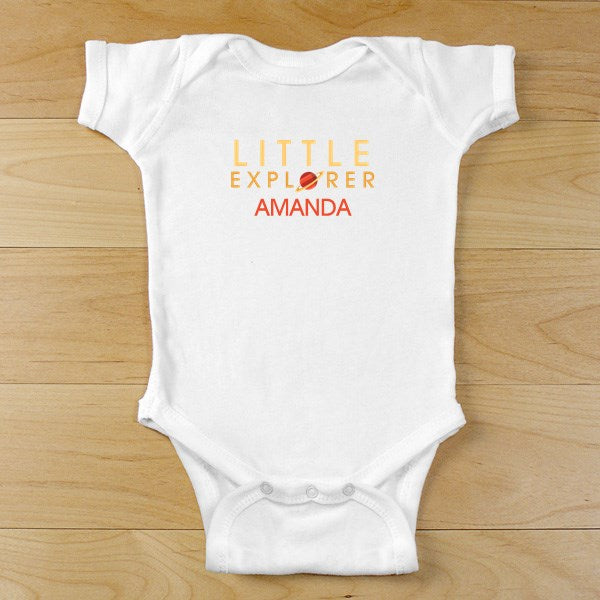 The Little Explorer Personalized Onesie - Simply Unique Baby Gifts