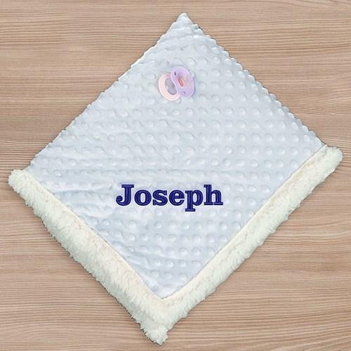 Personalized Pink or Blue Sherpa Blanket - Simply Unique Baby Gifts