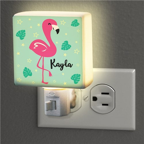 Pink Flamingo Personalized Night Light - Simply Unique Baby Gifts