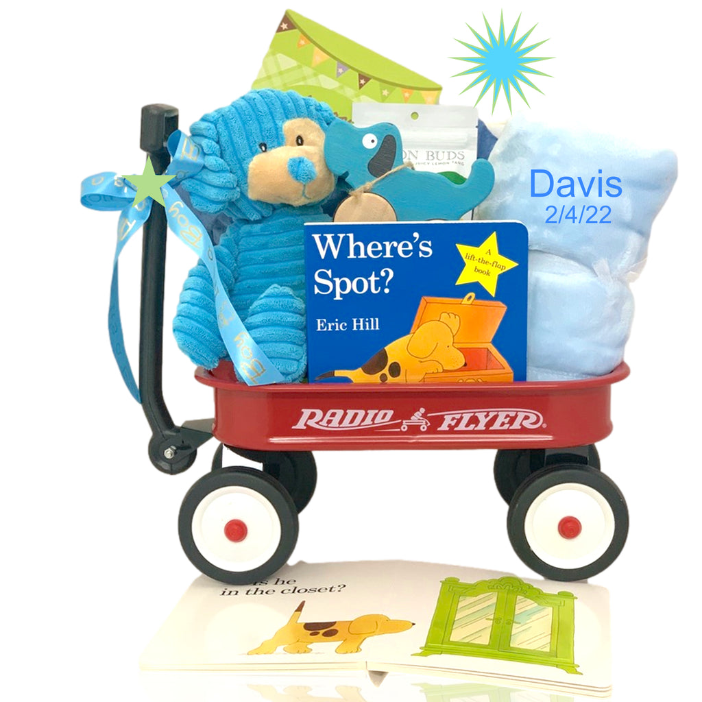 Pup-Pup Hooray! Wagon Gift Set with Free Personalization - Simply Unique Baby Gifts