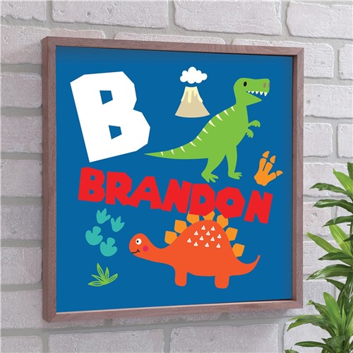 Rocking Dinos Wall Art with Child's Name - Simply Unique Baby Gifts