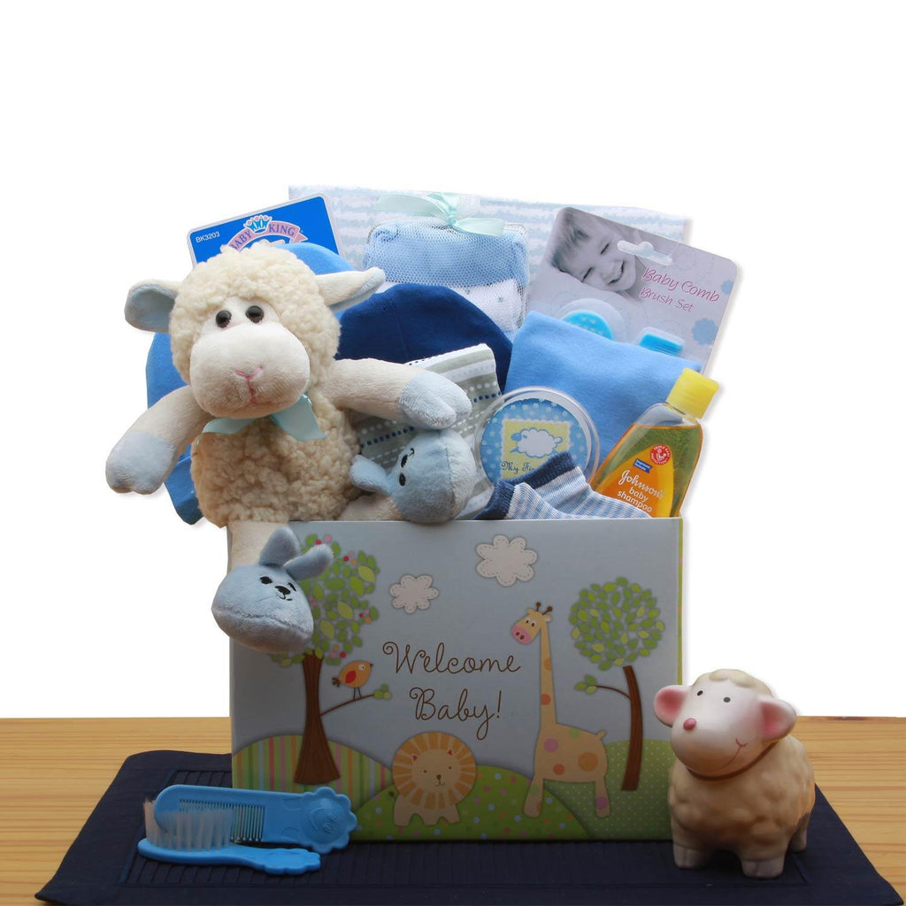 Sweet Little Lamb in Blue - Simply Unique Baby Gifts