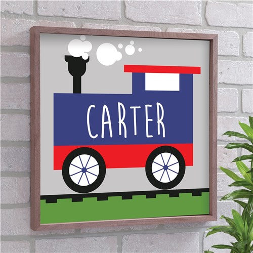 Train Wall Art with Name Personalization - Simply Unique Baby Gifts