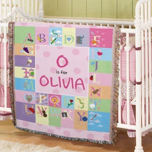 Personalized ABC Blanket for Girls - Simply Unique Baby Gifts