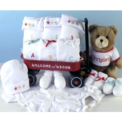 New Triplets Gift Wagon - Simply Unique Baby Gifts