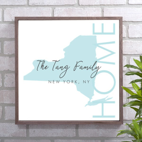 State and Family Name Framed Art - Simply Unique Baby Gifts