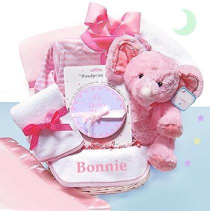 Minky Dots Basket for Girls - Simply Unique Baby Gifts