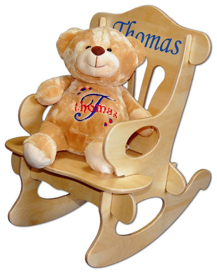 Personalized Rocker and Teddy Bear Set | Simply Unique Baby Gifts