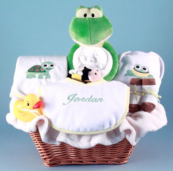 Personalized Little Froggy Basket - Simply Unique Baby Gifts