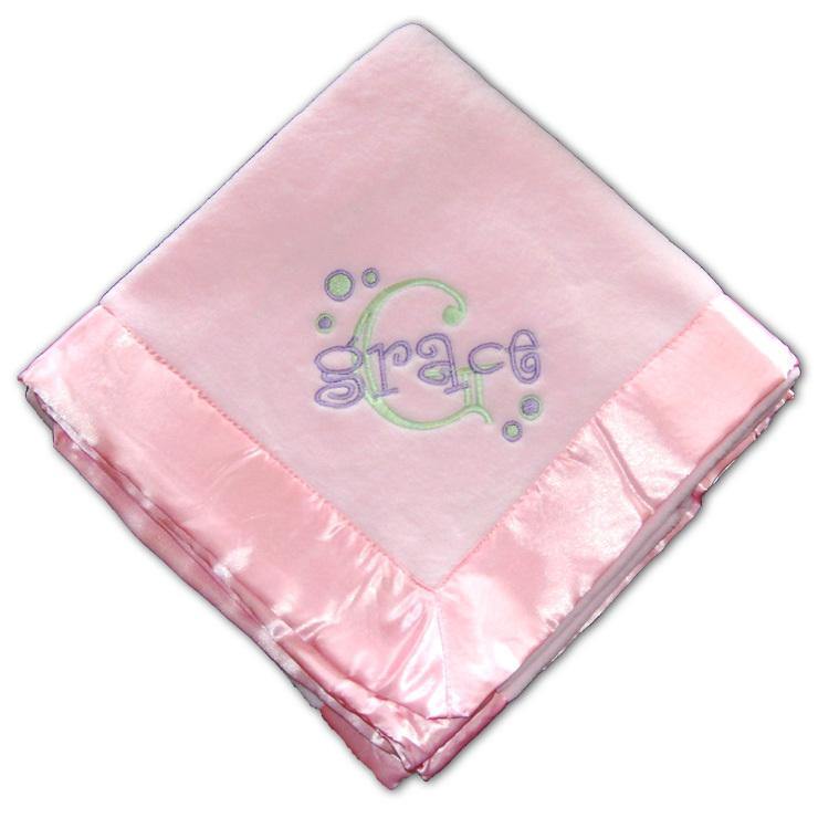 Personalized Pink Baby Girl Blanket - Simply Unique Baby Gifts