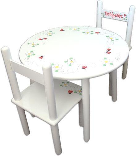 Child's Personalized Round Table and Chairs Set - Simply Unique Baby Gifts