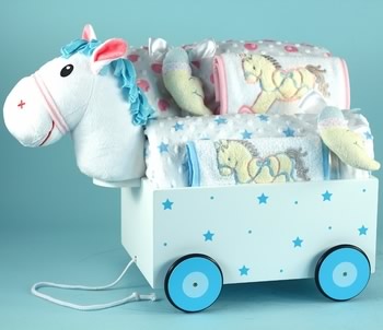 Twins Horsey Wagon - Simply Unique Baby Gifts